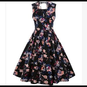 Sucnefas Vintage Flair Floral Dress